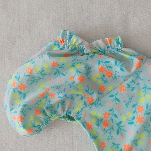 CAT&JACK Orange and Green Floral Bikini Swim Set NWT - Picture 6 of 10